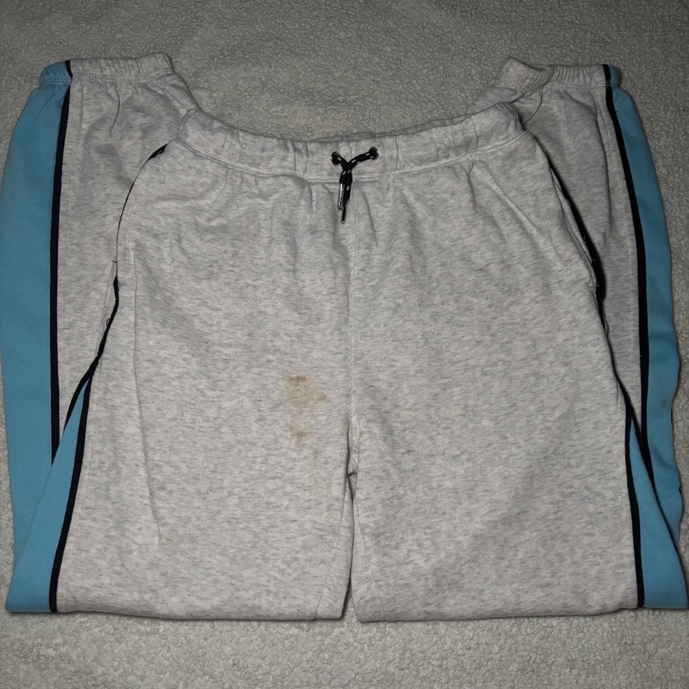 NASCAR x Justice Girls Gray Blue Side Stripe Jogger Sweatpants Size L 12-14